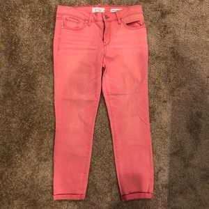 Jessica Simpson pink rolled jeans